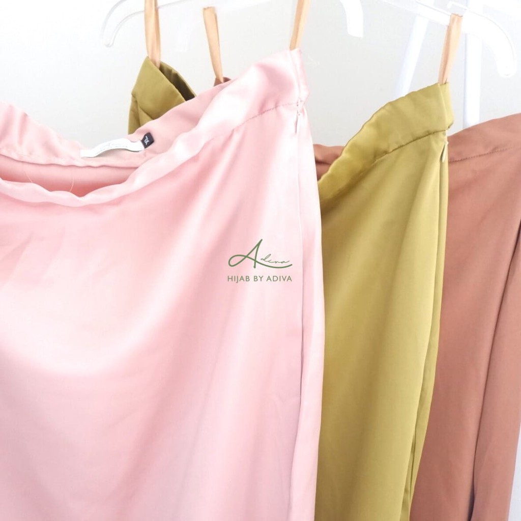 BY ADIVA - Zolla Skirt / rok wanita / rok satin / rok panjang / fashion muslim / jumbo