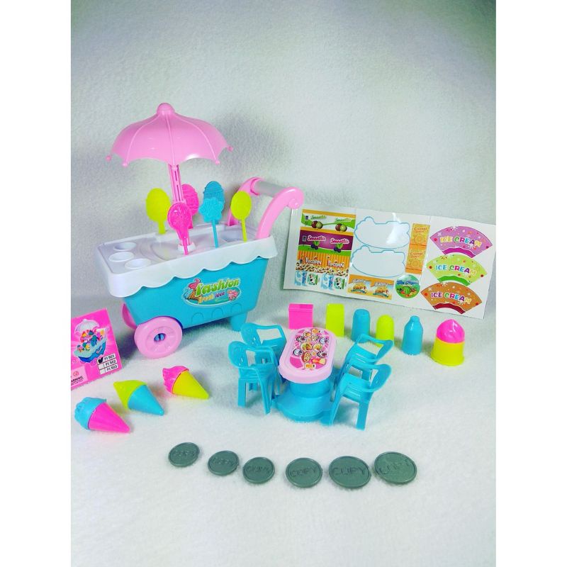 FI 501 - Mainan Gerobak Ice Cream Stroller FI501 Lengkap 1 set Kursi