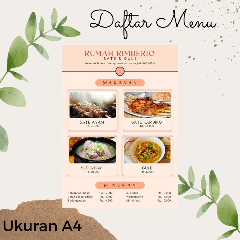 

Daftar Menu Ukuran A4