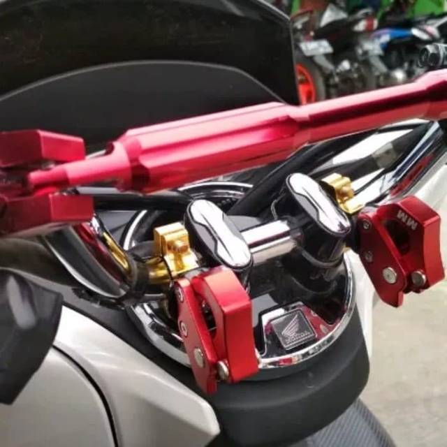 PAKET GANTUNGAN PCX 160 pcx 150 2 PCS DAN STABILIZER PALANG STANG  FULL CNC