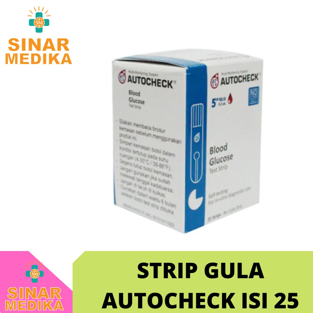 STRIP GULA AUTOCHECK . STIK GLUCOSE GLUKOSA AUTO CHECK