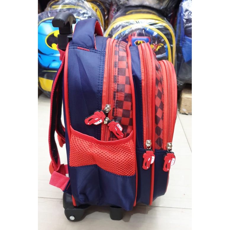 SALE PREMIUM Tas DORONG Trolley Tas Anak Sekolah Laki Laki TK / Play Group / PAUD DINO DINOSOURUS TIMBUL GLOSSY / EMBOS 3 RESLETING ( Luwi Gemez Gogo Kumbang Kumo Star Happy Hpp Egg Astronot 12&quot; / 13&quot; )