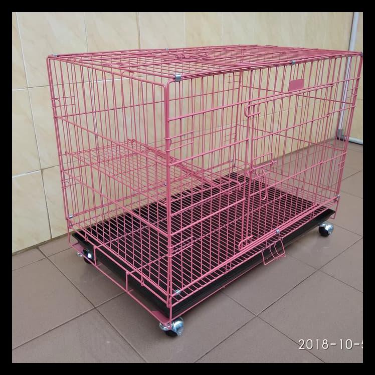 Kandang Kucing Lipat Tingkat Dengan Roda Ukuran 75