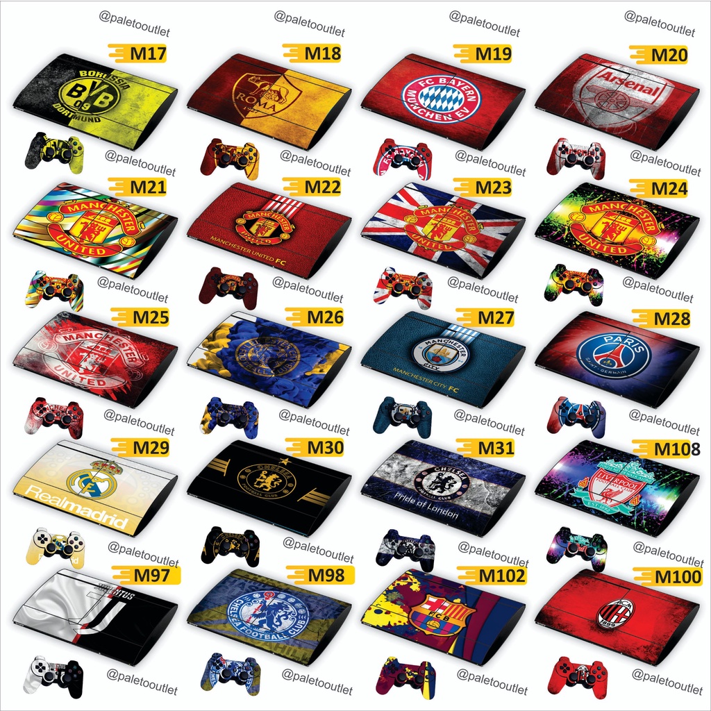 Garskin stiker ps3 super slim ps3 fat ps3 slim full body desain bisa request