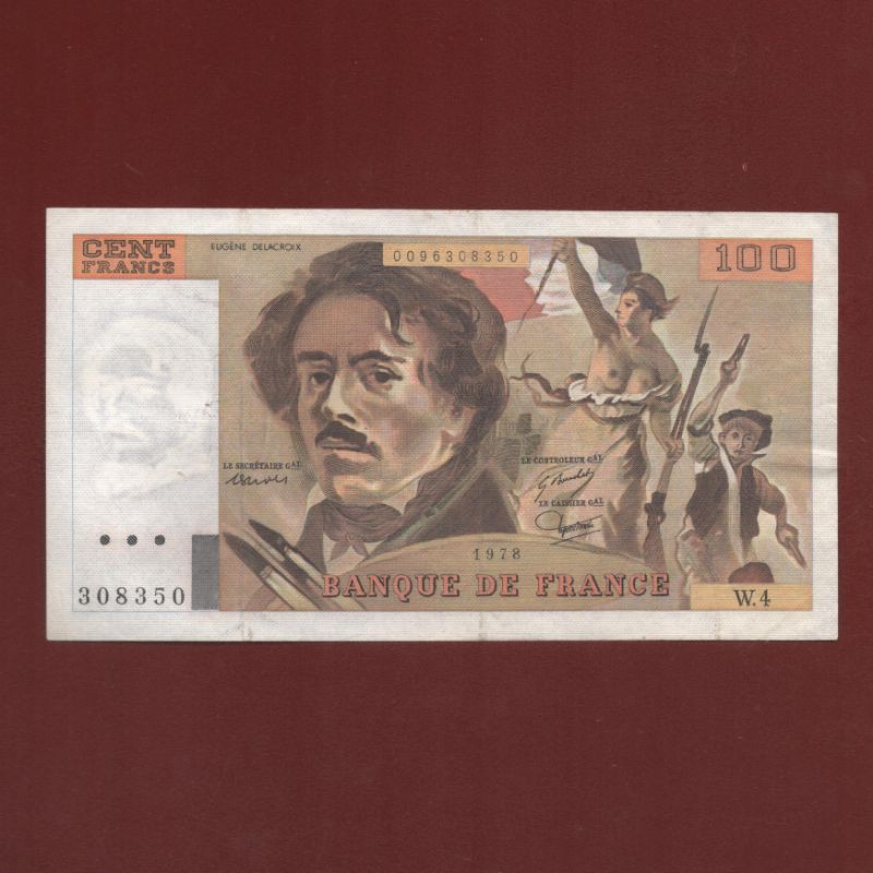 Uang kuno prancis tahun 1978,100 franc