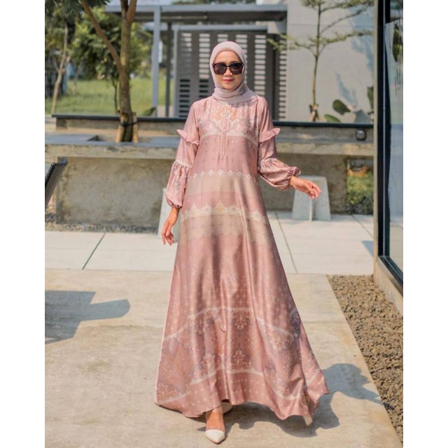 Gamis Maxmara Dior Silk Premium//Gamis Maxmara Lux Premium-Maxlux nj dusty