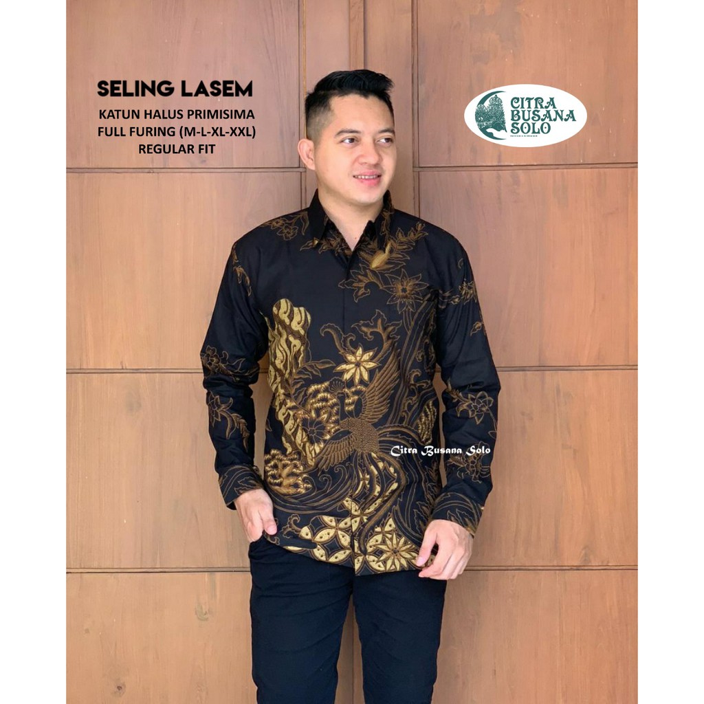 SELING LASEM Batik Pria Full Furing Bahan Katun Halus Primisima