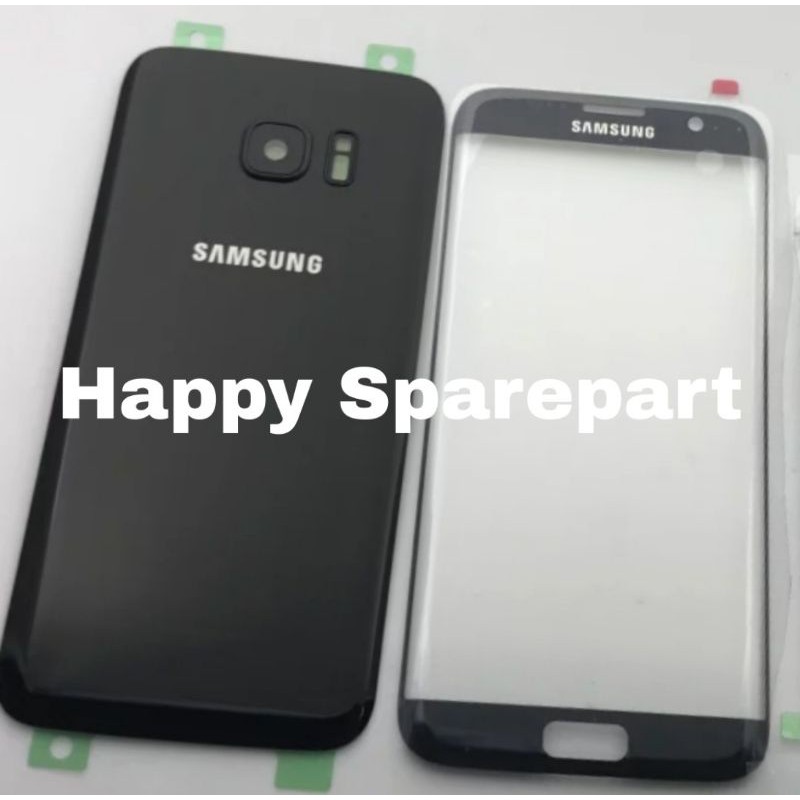 BACKDOOR PLUS KACA LCD KACA DEPAN LCD SAMSUNG S7 FLAT G930 ORIGINAL