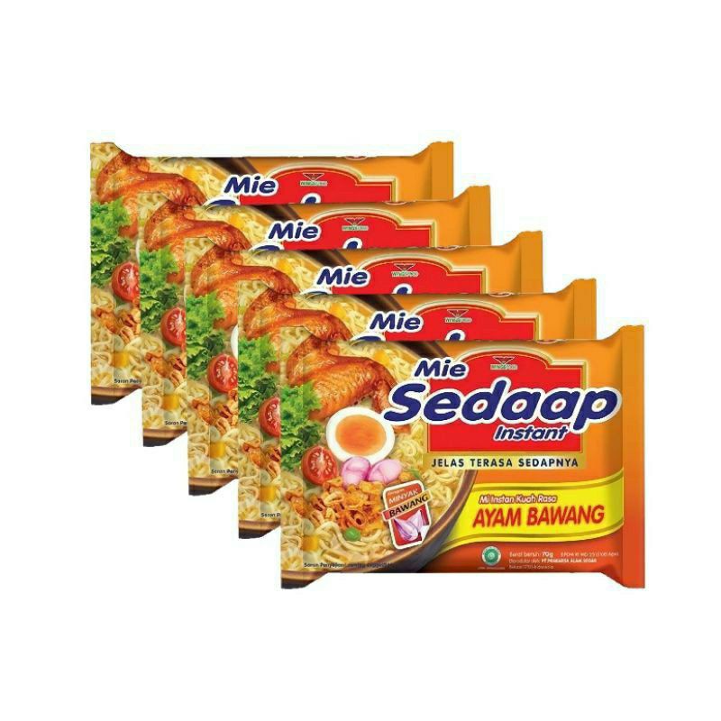 Jual Paket Sedap Mie Ayam Bawang 70gr X 5pcs Shopee Indonesia