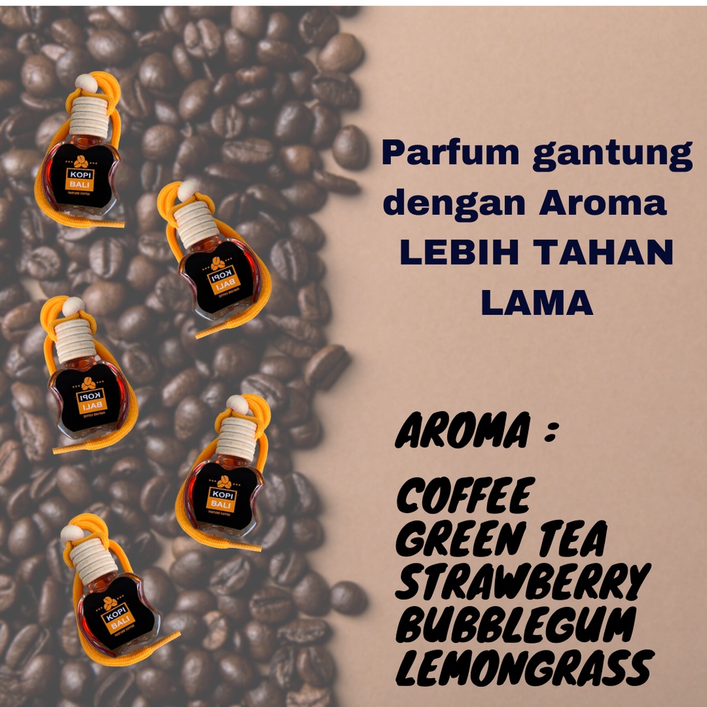 Parfum Pewangi Pengharum mobil gantung tahan lama aroma / wangi kopi dll