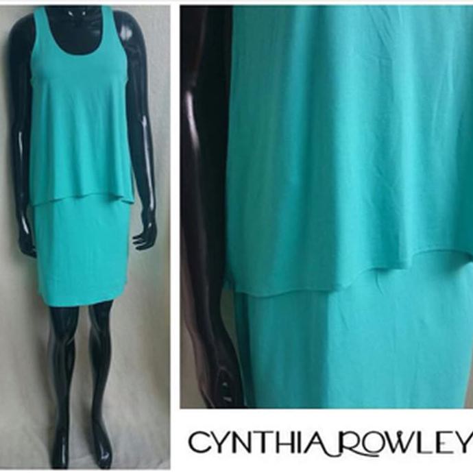 Dress CYNTHIA ROWLEY layered tosca