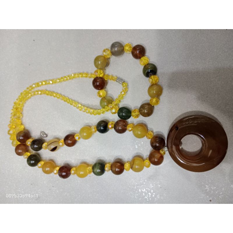 kalung batu akik asli