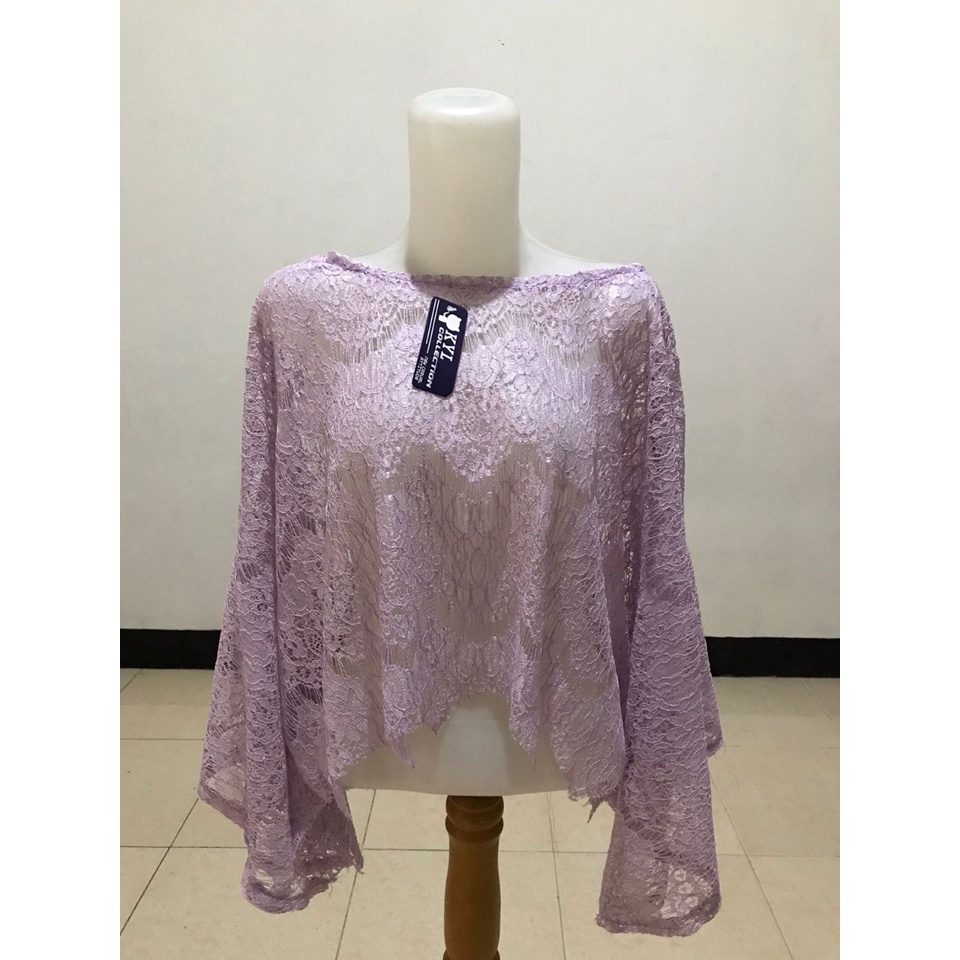 (DijaminRealPict!) Cape Brukat Renda Gliter Tebal Termurah