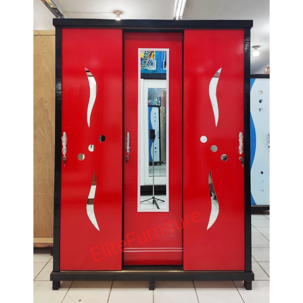 Lemari Pakaian 3Pintu / Lemari baju sliding 3pintu , Lemari Pakaian Sliding Lemari Baju Murah