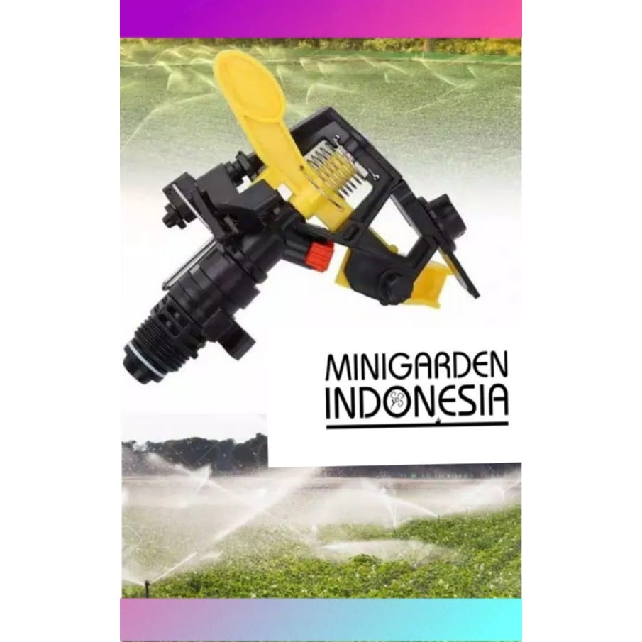 IMPACT SPRINKLER drat 1/2 inch putar 360 derajat irigasi fertigasi penyiraman hidroponik taman