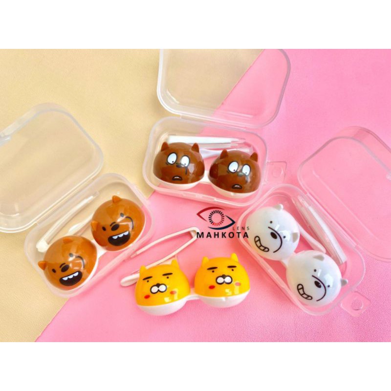 TEMPAT SOFTLENS MINI ANIMAL + CAPITAN / KOTAK LENSA