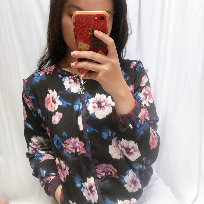 jaket flower zara