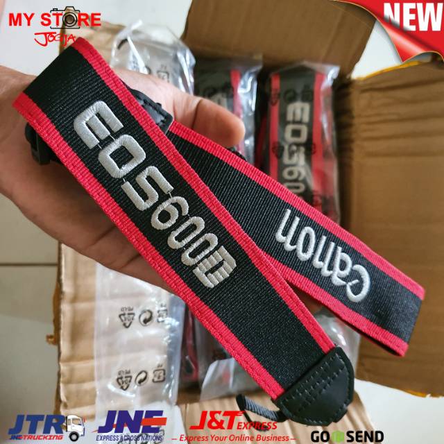 Shoulder Strap Tali Kamera DSLR Logo Canon Bordir EOS 600D Camera Bukan Ori Original