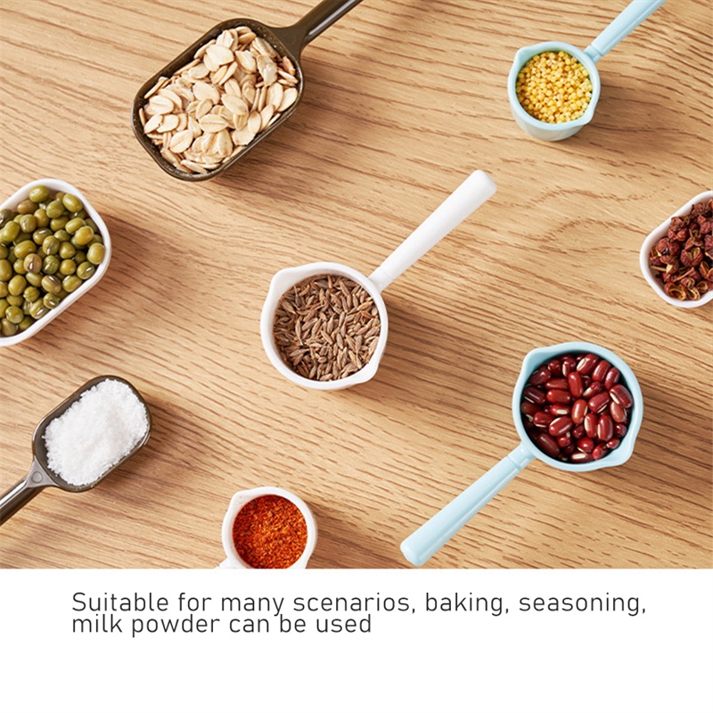 Tk 2pcs Sendok Takar Gagang Panjang Bahan Plastik Food Grade Reusable Untuk Kopi / Teh / Susu Bubuk
