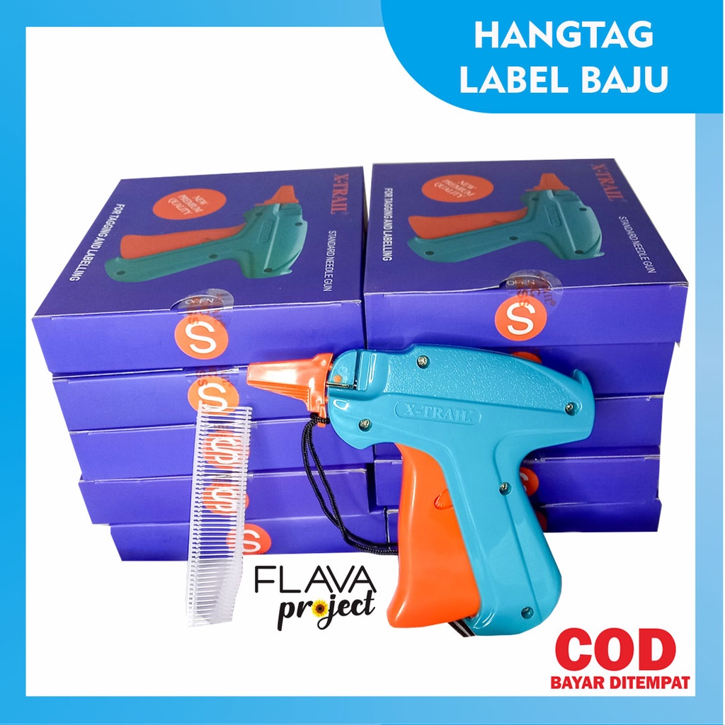 PAKET TAG GUN Alat Tembak Label Baju Merk Taggun Tagging gun Laundry [COD]