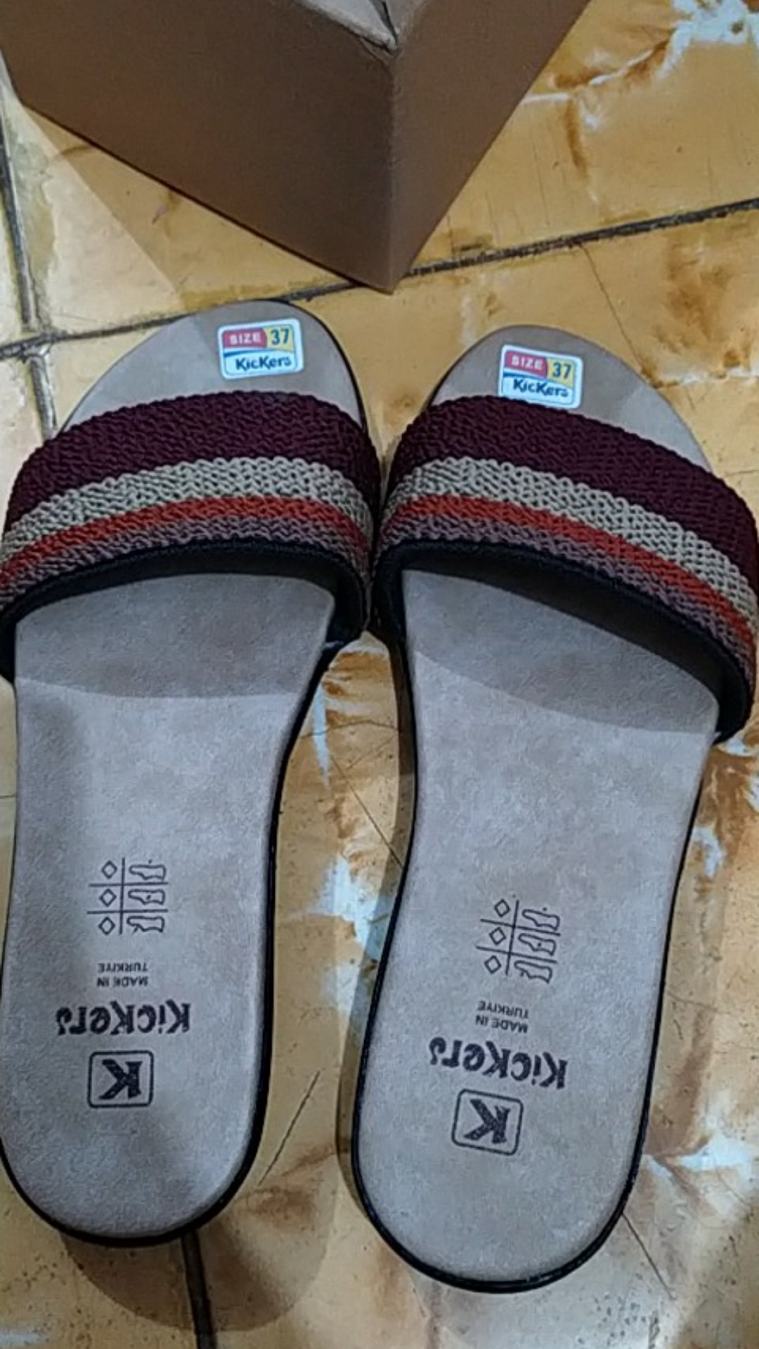  Sandal  slop cewek turki  coklat C 01 Shopee Indonesia