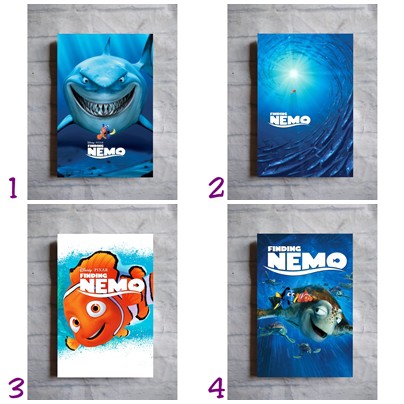 poster film anak Finding Nemo dekorasi dinding vintage kayu jadul retro NOT original custom