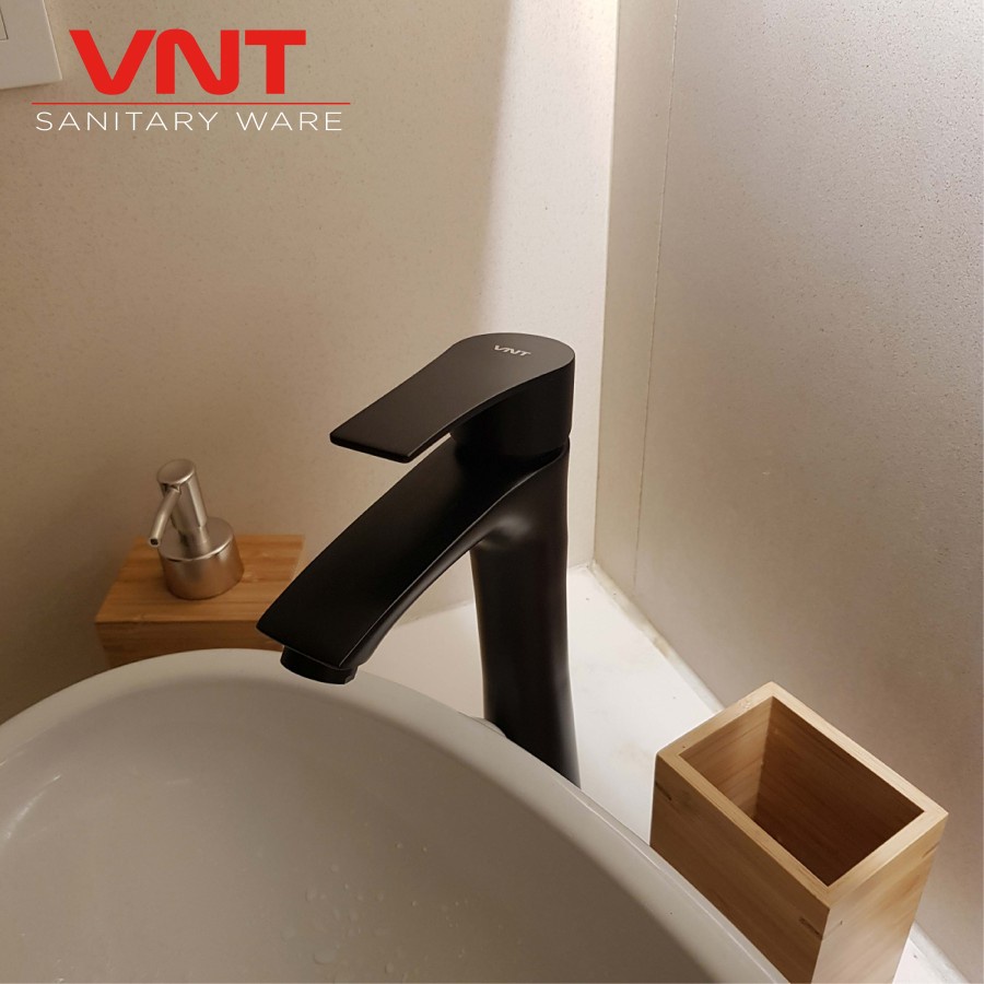 Kran Wastafel Minimalis Hot &amp; Cold Black Basin Faucet Keran Hitam Doff