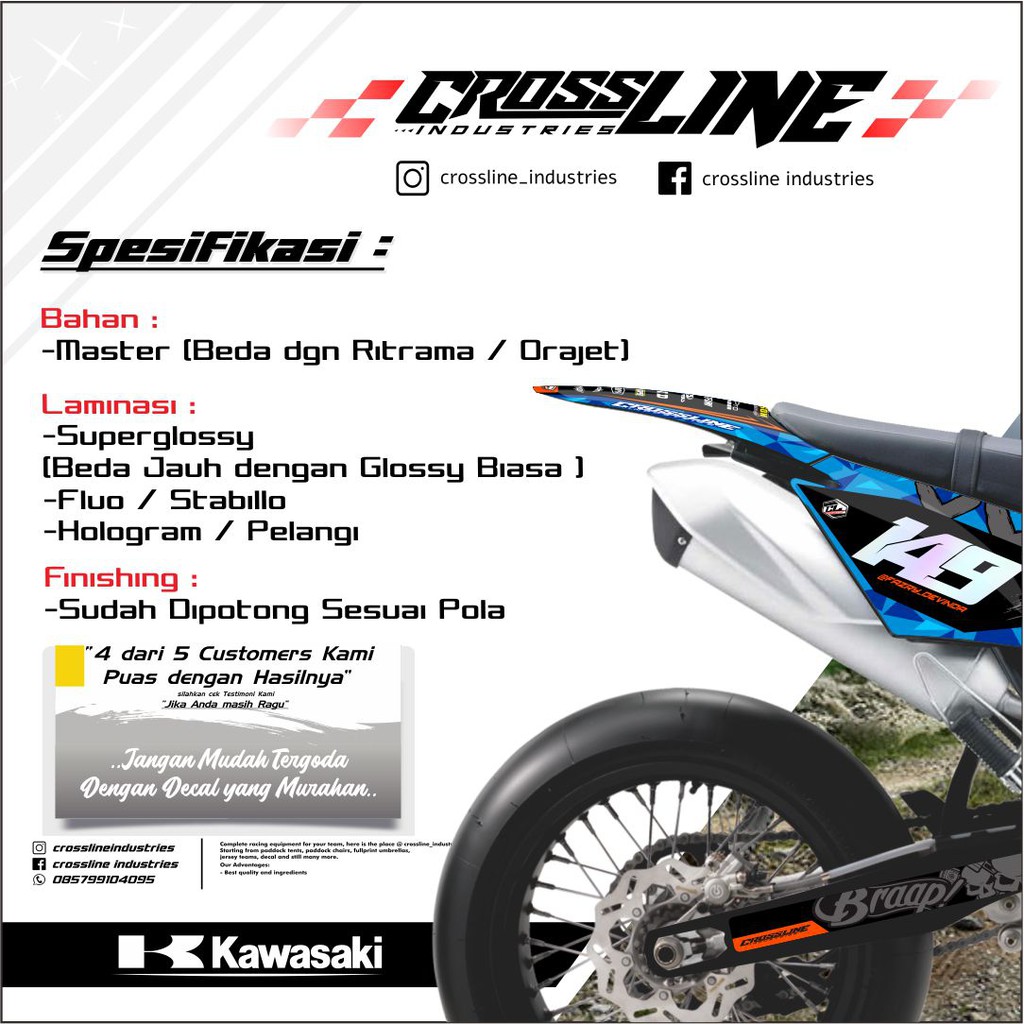 Decal dtracker / Decal dtracker 150se / Decal dtracker new / Decal dtracker supermoto Terbaru