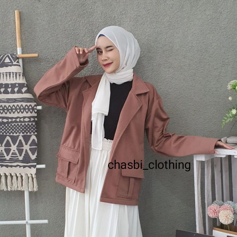 jaket daniela blazer | sweater wanita | atasan