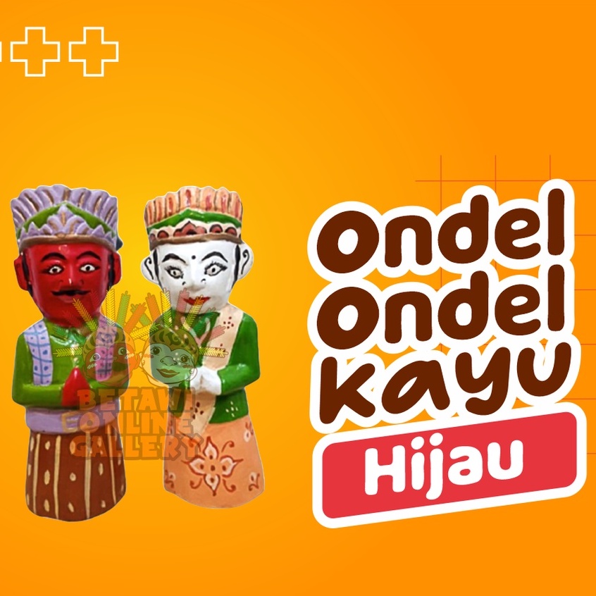 Pajangan Miniatur Ondel-ondel Kayu [SEPASANG]