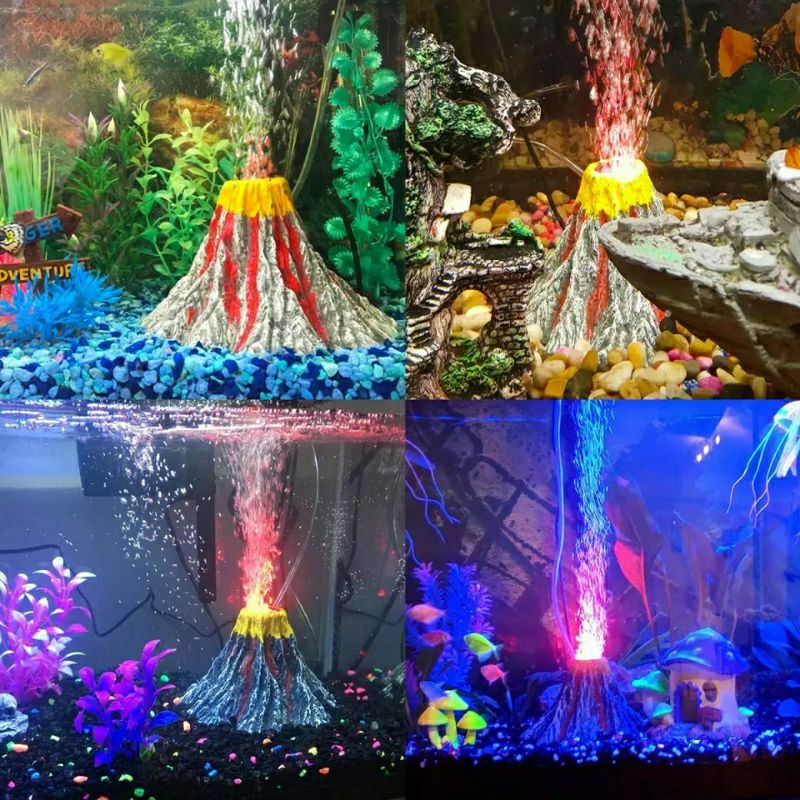 HIASAN AQUARIUM GUNUNG BERAPI / HIASAN AQUARIUM VOLCANO / DEKORASI AQUARIUM GUNUNG BERAPI