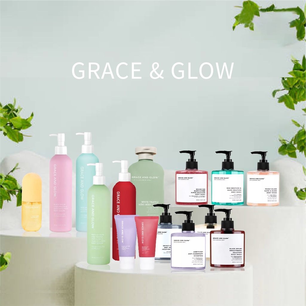 ⭐ Beauty Expert ⭐ Grace and Glow Series - Body Wash Serum Shampoo - Black Opium English Pear Rouge Peony Blush Miss Moisture Amethyst Bombshell