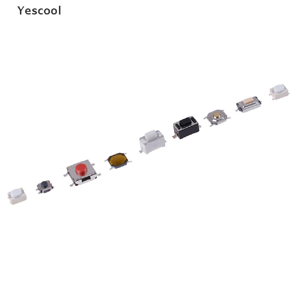 Yescool 250pcs Saklar Tombol Tekan Tactile Campur 10 Tipe Untuk Remote Kunci Mobil