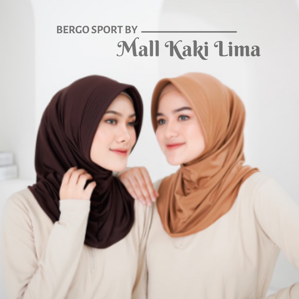 BERGO SPORT HIJAB SPORT JILBAB WANITA JILBAB INSTAN