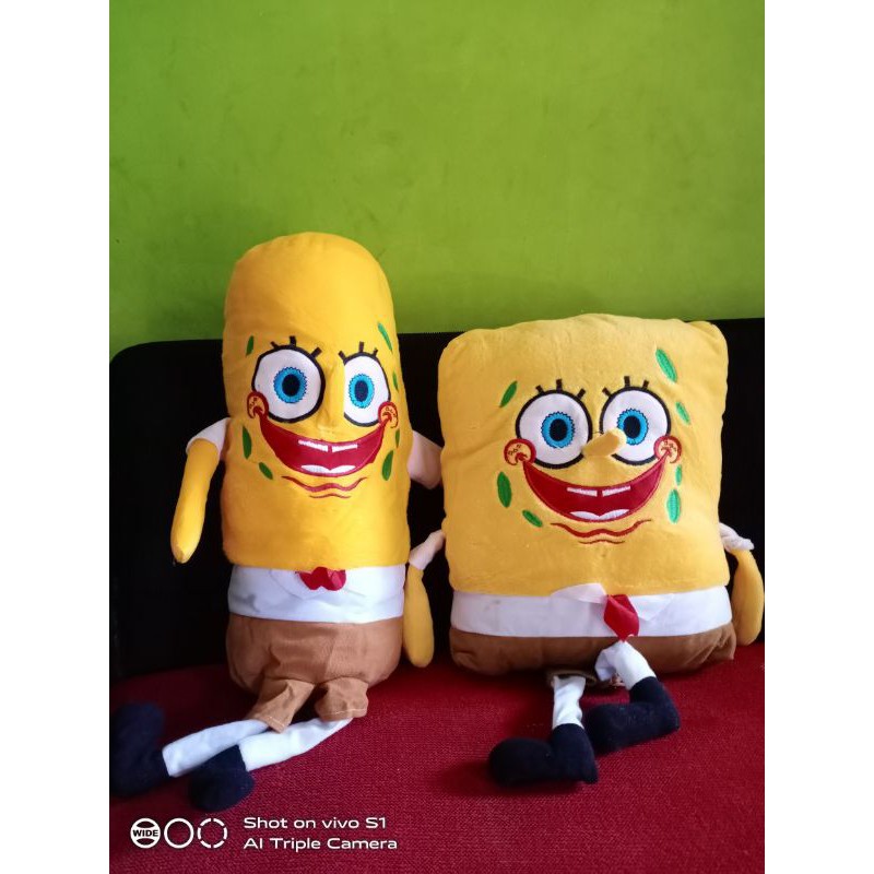 Sepasang Bantal dan guling spongebob