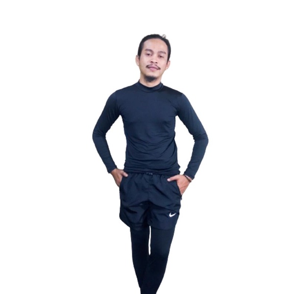 Pakaian Olahraga Pria Wanita Unisex Celana Pendek Sport Manset Baselayer Legging Panjang Sepak Bola Futsal Lari Gym Basket Jogging Mendaki Renang Volly Badminton