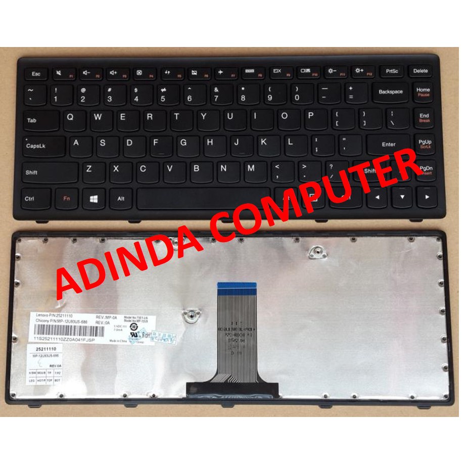 Keyboard Lenovo G400S G400AS G400AT G405S G400AM Z410 s410 s410p Flex 14