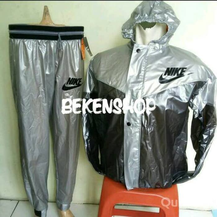 PROMO BESARSetelan Baju Sauna NikeU002F Sauna Suit Jaket Full Retsleting Bahan Tebal