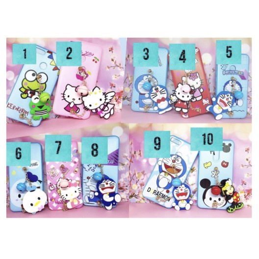 TPU Softcase Silikon + Lonceng Karakter Doraemon HelloKitty Keropi Huawei Y7 2018