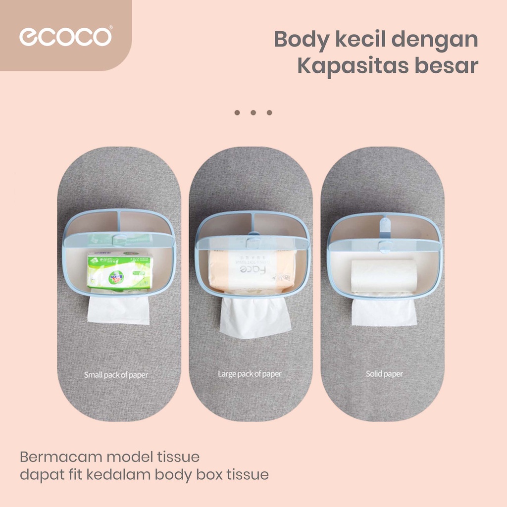 ECOCO TEMPAT KOTAK TISU BOX TISSUE RETRO E2009