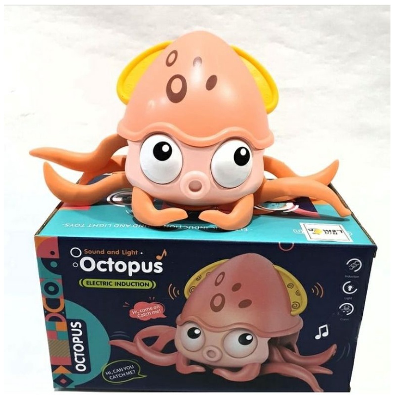 Mainan Anak Octopus Musik dan Lampu/Electric Induction