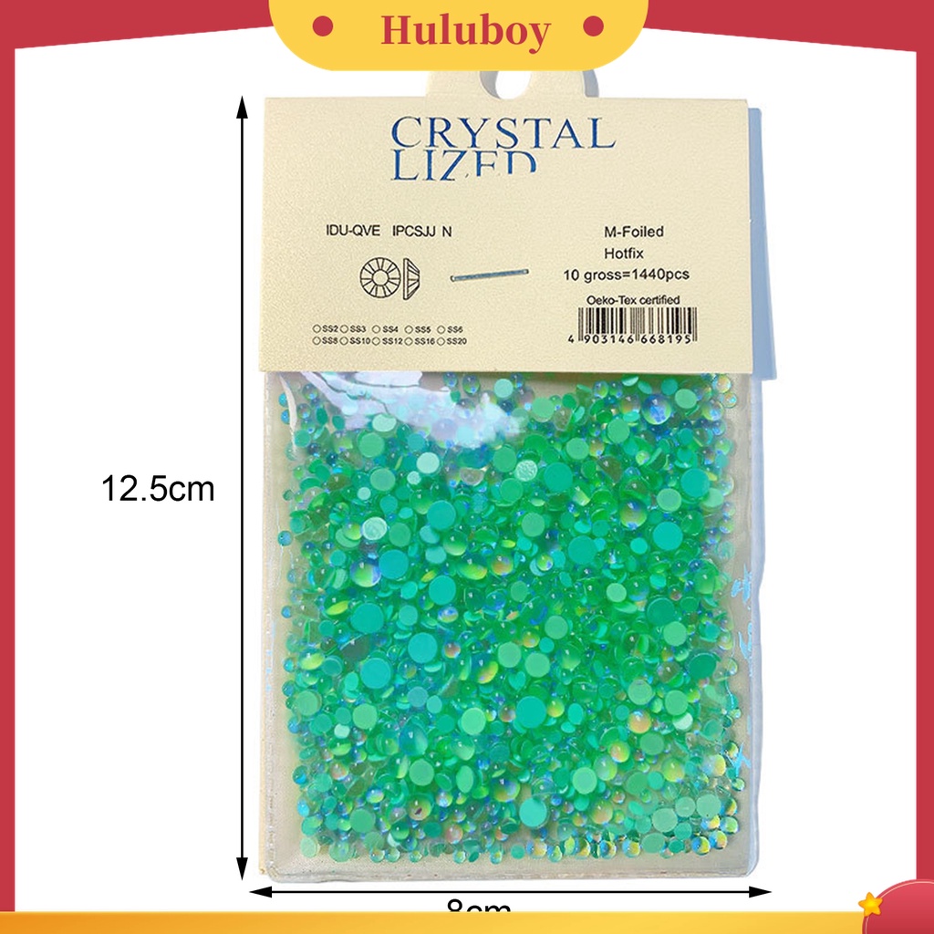 Huluboy Huluboy♡ 1440pcs / Kantong Manik-Manik Glitter Berlian Imitasi Untuk Dekorasi Nail Art