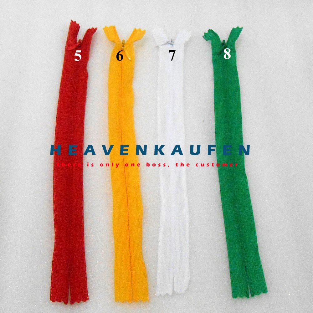 Resleting Taiwan 25 cm Invisible Zipper Murah