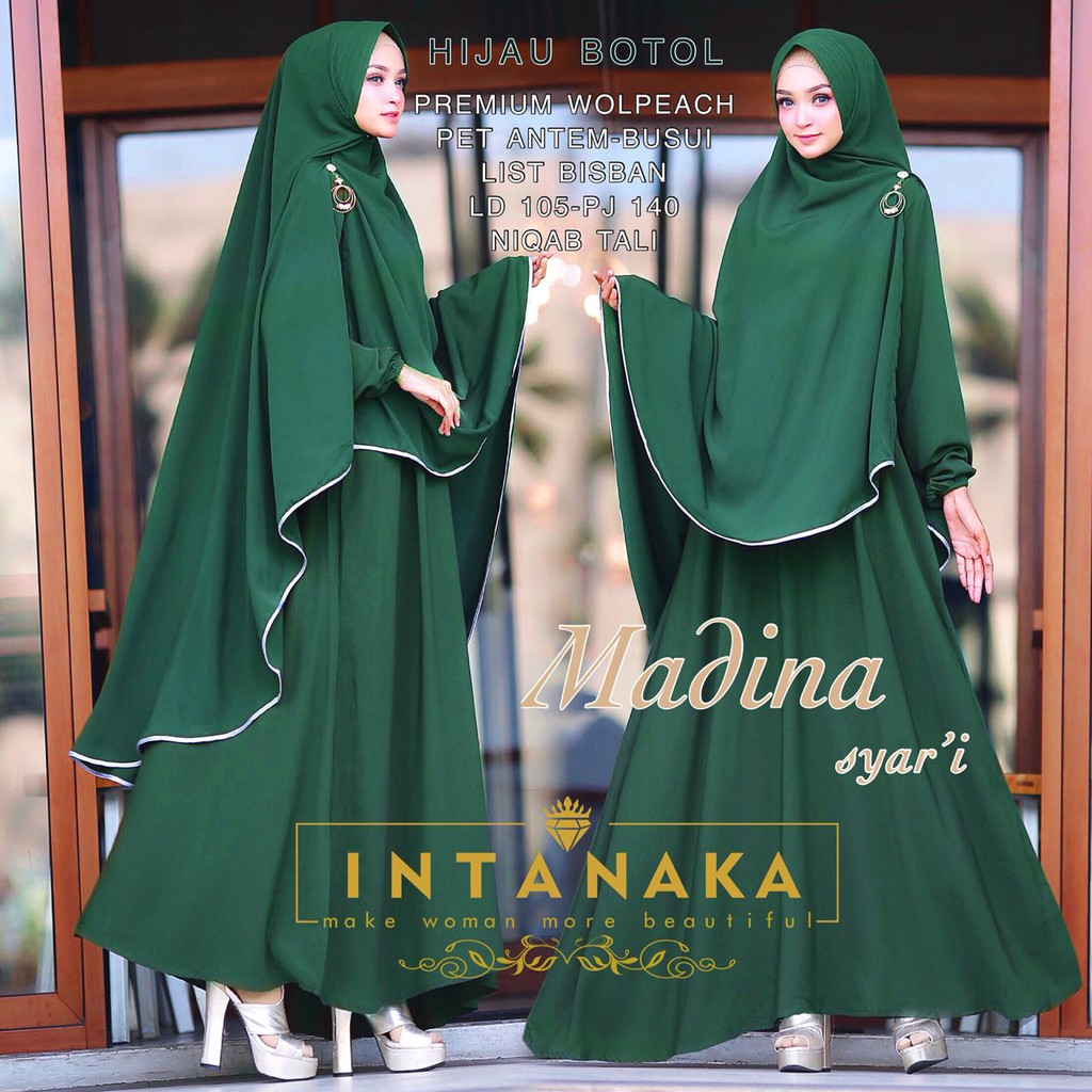 Baju Gamis Hijau Botol - KHAZANAH ISLAM