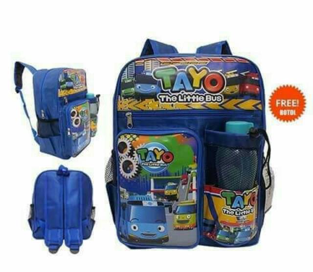 TAS RANSEL ANAK SEKOLAH TAYO GRATIS BOTOL MINUM NIQABIS