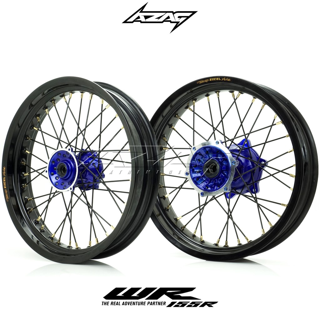 velg set motor yamaha wr 155 ring 17 supermoto excel tromol coating