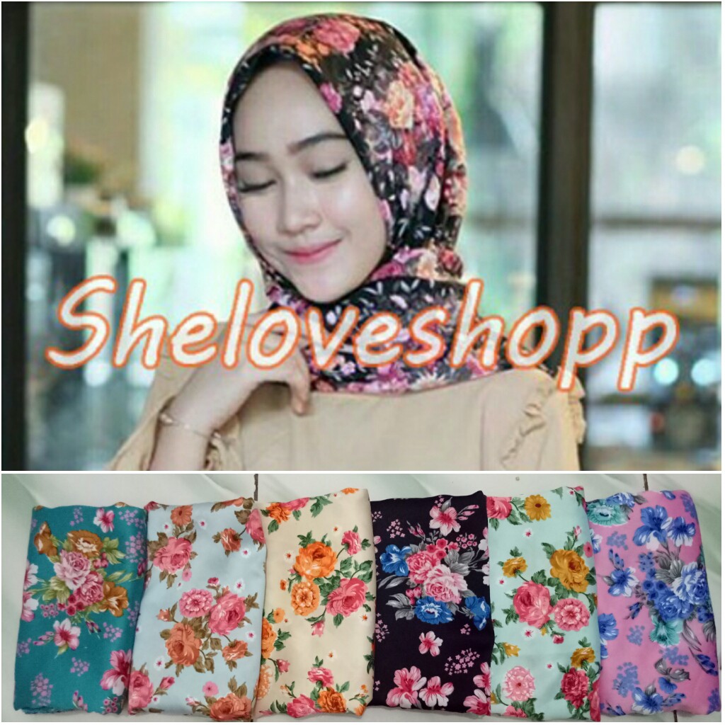 GROSIR SHABBY SQUARE  SEGIEMPAT MOTIF BUNGA VELVET  LACE 