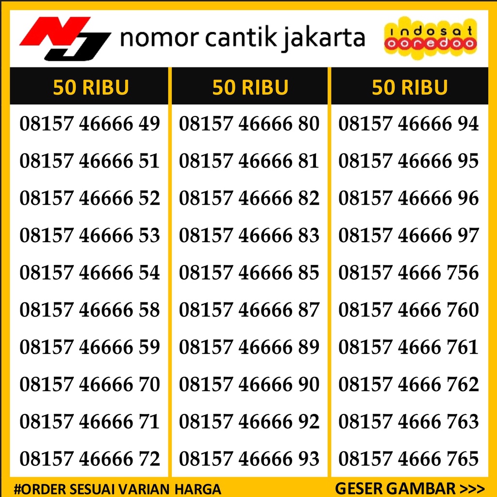 NOMOR CANTIK INDOSAT IM3