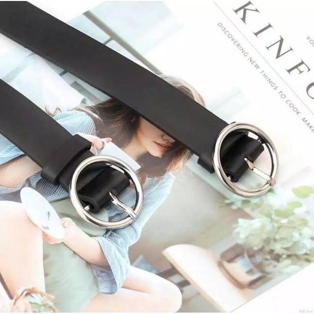 BELT IKAT PINGGANG WANITA RING HITAM REALPICK MODEL TERBARU