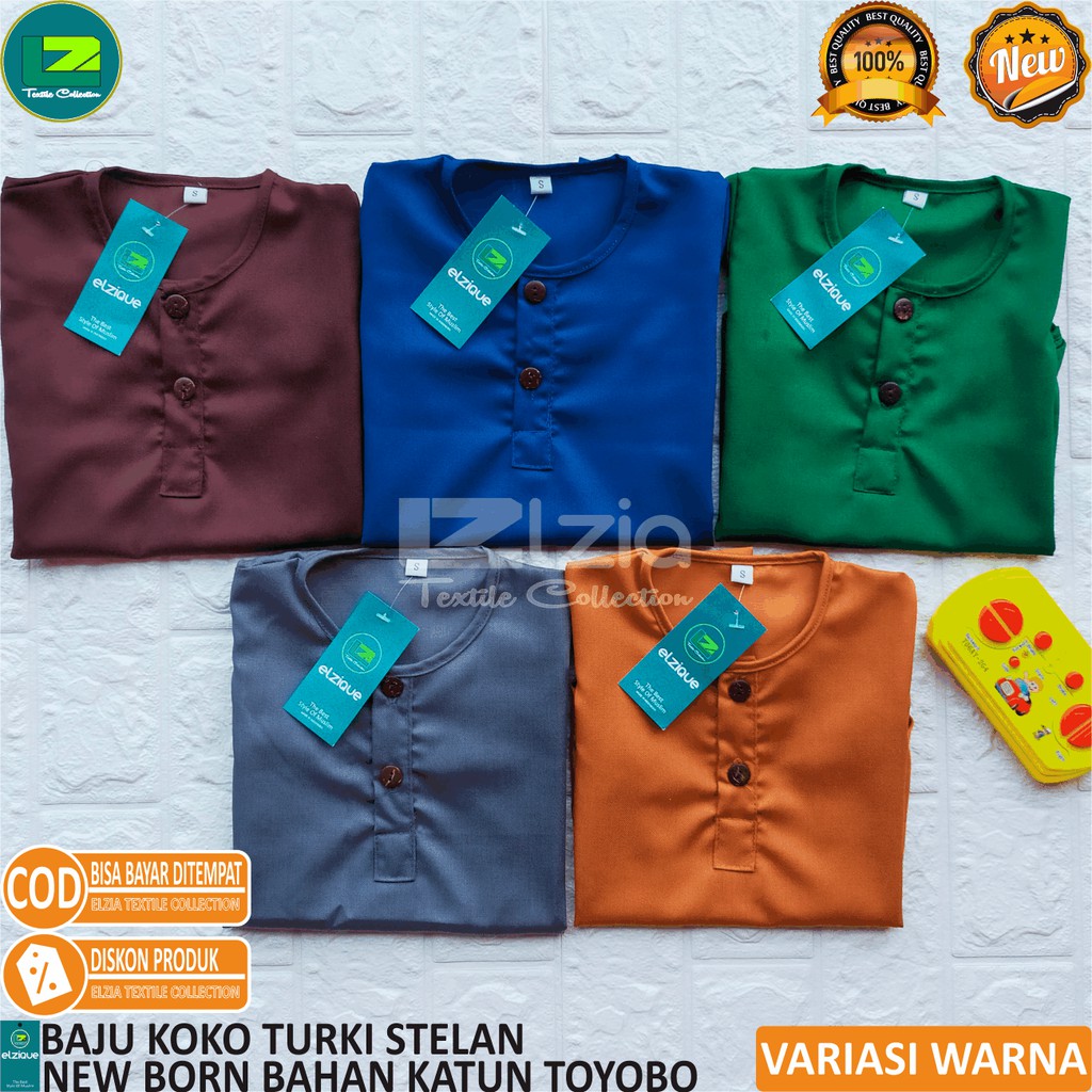 Baju Koko Anak Balita New Born Bahan Katun Toyobo